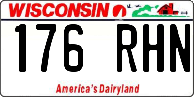 WI license plate 176RHN