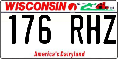 WI license plate 176RHZ
