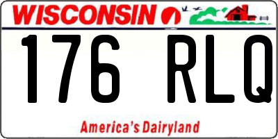 WI license plate 176RLQ
