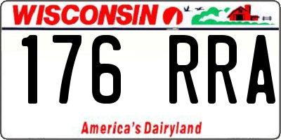 WI license plate 176RRA