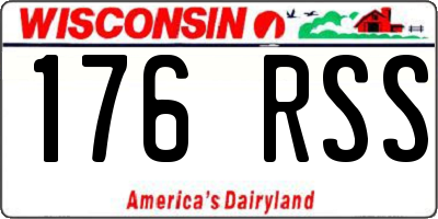 WI license plate 176RSS