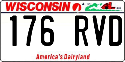 WI license plate 176RVD