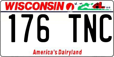 WI license plate 176TNC