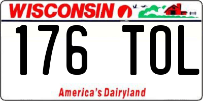 WI license plate 176TOL