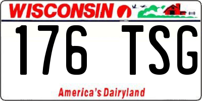 WI license plate 176TSG
