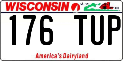 WI license plate 176TUP
