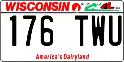 WI license plate 176TWU