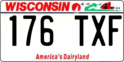 WI license plate 176TXF
