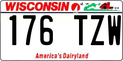 WI license plate 176TZW