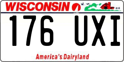WI license plate 176UXI