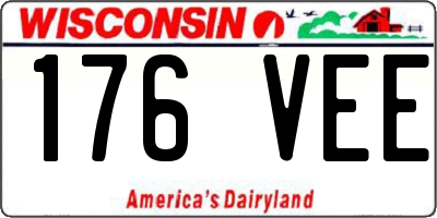 WI license plate 176VEE