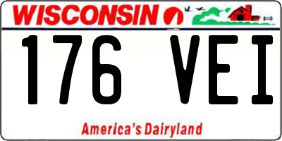 WI license plate 176VEI