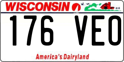 WI license plate 176VEO