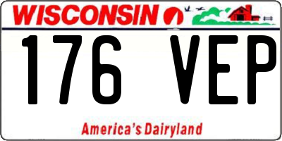 WI license plate 176VEP