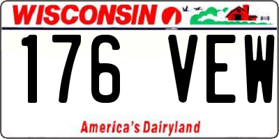 WI license plate 176VEW