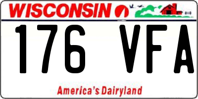 WI license plate 176VFA
