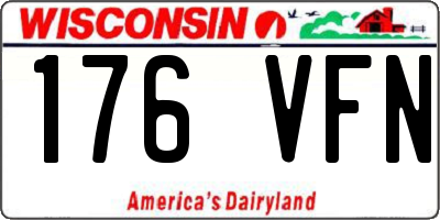 WI license plate 176VFN
