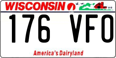 WI license plate 176VFO