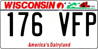 WI license plate 176VFP