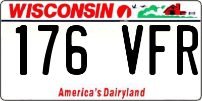 WI license plate 176VFR