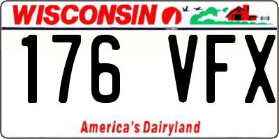 WI license plate 176VFX