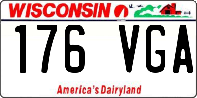 WI license plate 176VGA