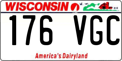 WI license plate 176VGC