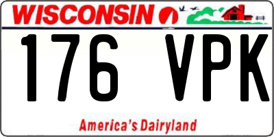 WI license plate 176VPK