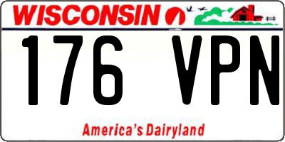 WI license plate 176VPN