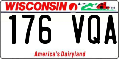 WI license plate 176VQA