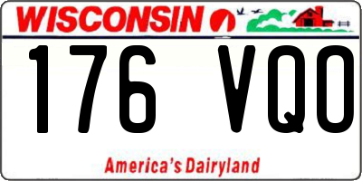 WI license plate 176VQO