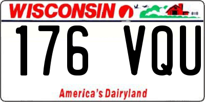 WI license plate 176VQU