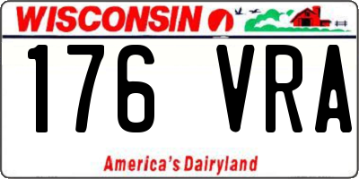 WI license plate 176VRA