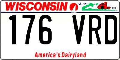 WI license plate 176VRD