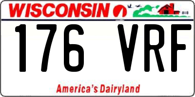 WI license plate 176VRF