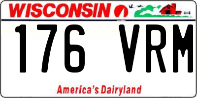 WI license plate 176VRM