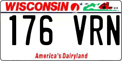 WI license plate 176VRN