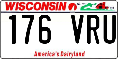 WI license plate 176VRU