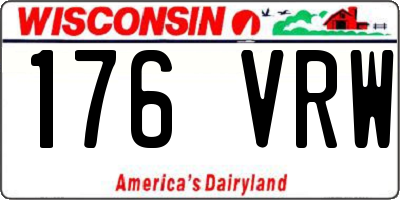 WI license plate 176VRW