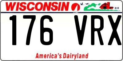 WI license plate 176VRX