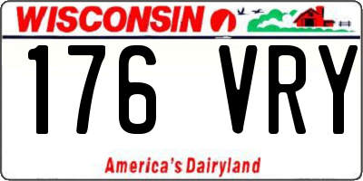 WI license plate 176VRY