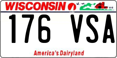WI license plate 176VSA