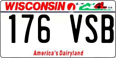 WI license plate 176VSB