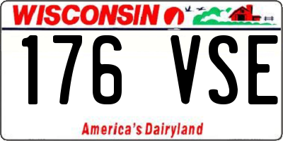 WI license plate 176VSE