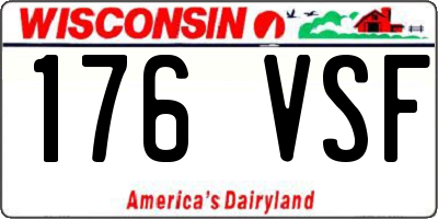 WI license plate 176VSF