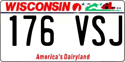 WI license plate 176VSJ