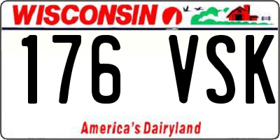 WI license plate 176VSK