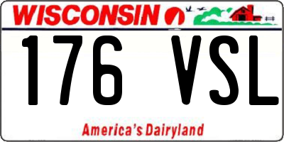 WI license plate 176VSL