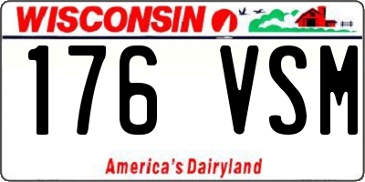 WI license plate 176VSM