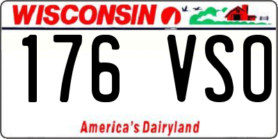 WI license plate 176VSO